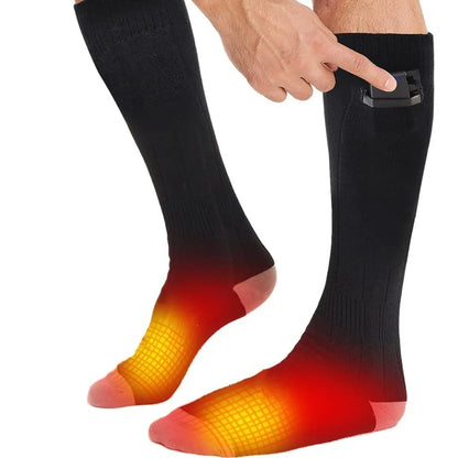 Wiederaufladbare Elektrische Heizsocken - 2 Paare mit 3 Heizstufen