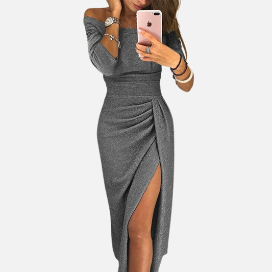 Elegantes Off-Shoulder Maxikleid