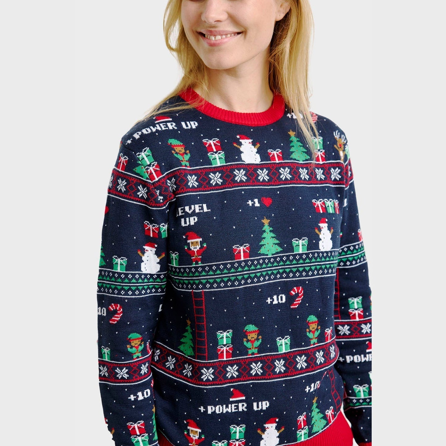 Vintage Gaming Weihnachtspullover – Frauen