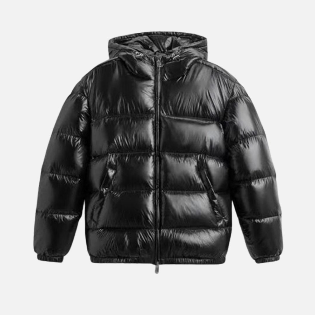 Damen Schwarze Pufferjacke – Warmer Winter Kurz Daunenmantel