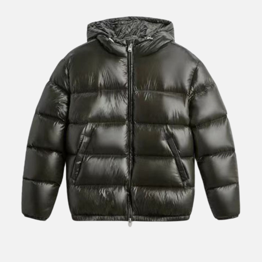 Damen Schwarze Pufferjacke – Warmer Winter Kurz Daunenmantel