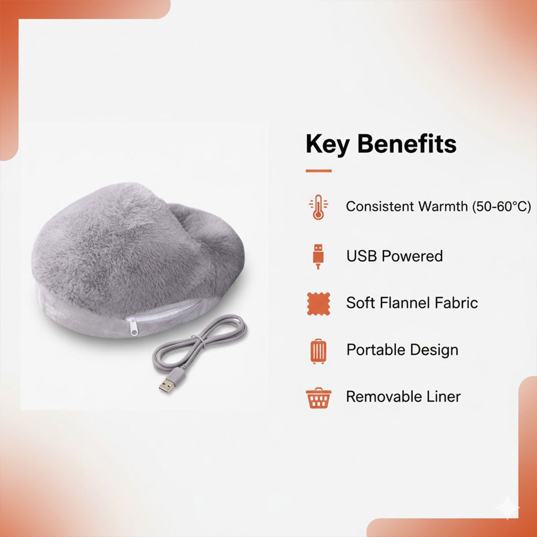 USB Fußwärmer - Elektrische Heizung - Flanellstoff