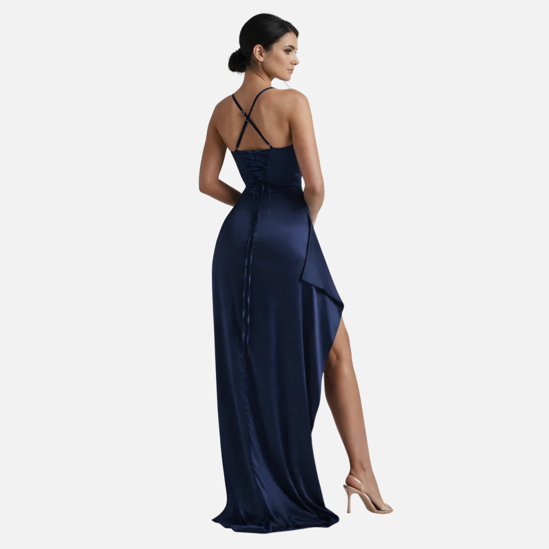 Amelia | Satin Elegantes Maxikleid