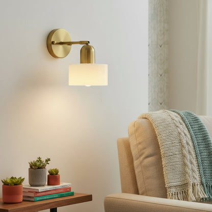 Colorful glass Bauhaus wall lamp