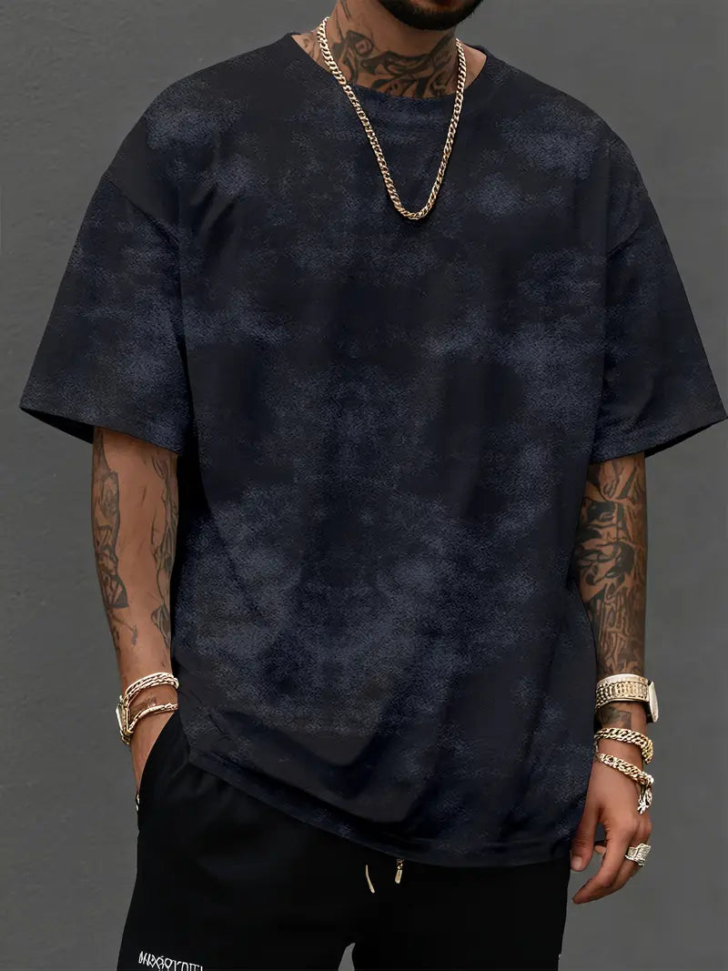 Oversized T-Shirt | Rund Nächster | Lockere Passform | Tie-Dye Shirt | Herren T-Shirt