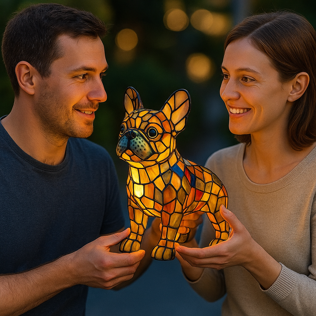 Licht Hund - handgefertigte Lampe, die Herzen zum Strahlen bringt
