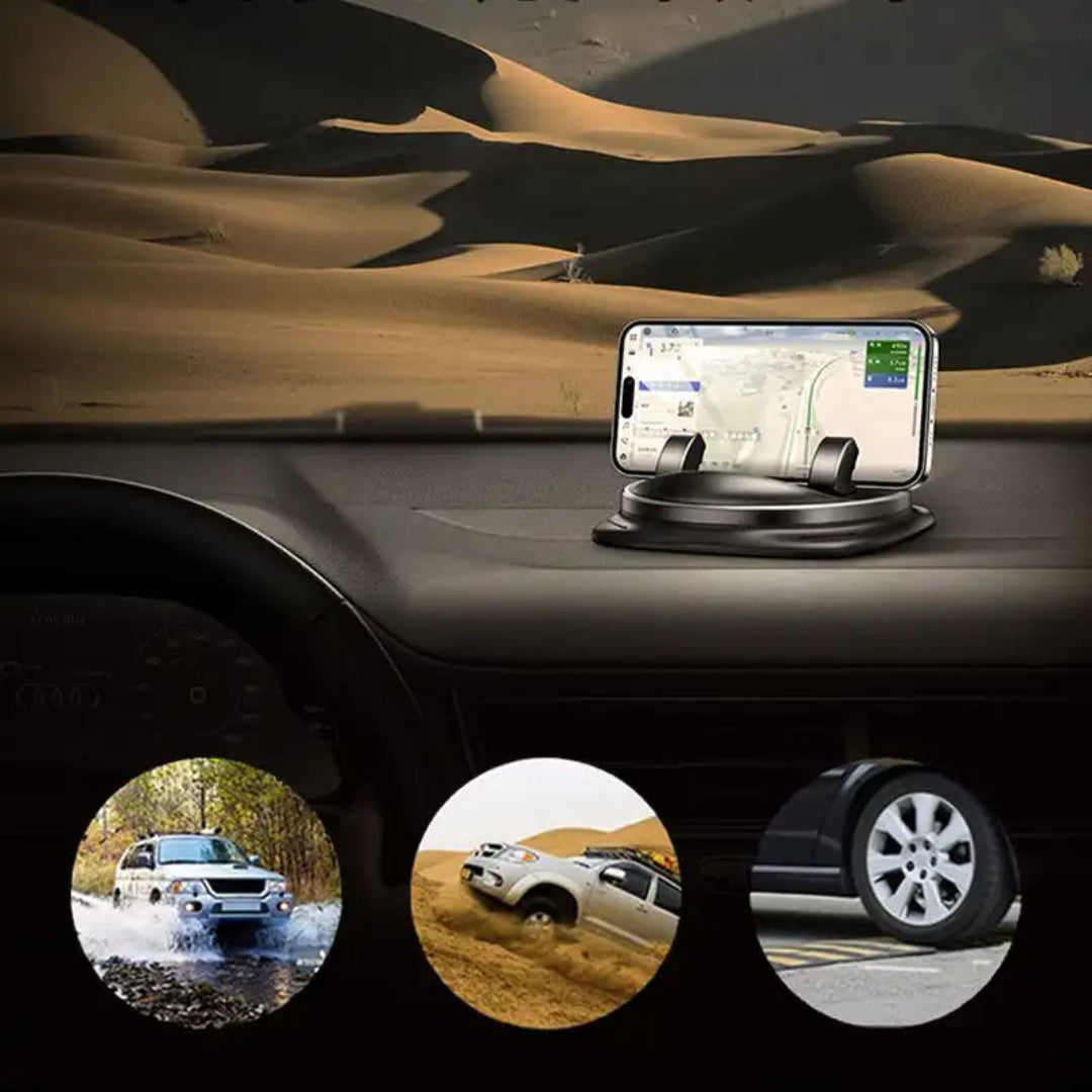 Rotating phone holder for the car