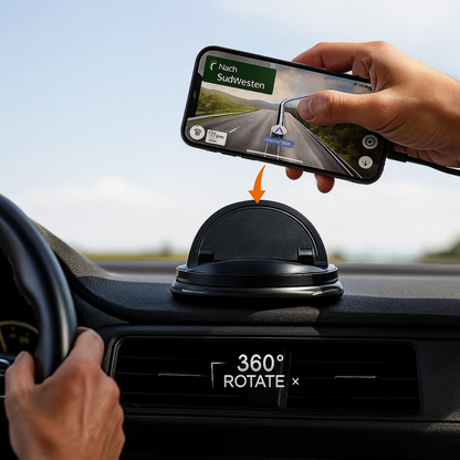Rotating phone holder for the car
