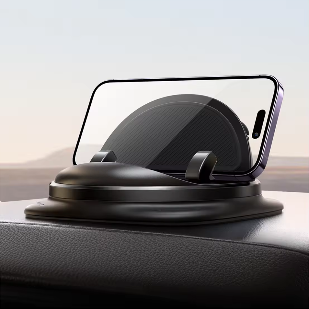 Rotating phone holder for the car