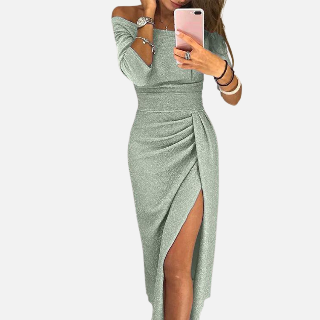 Elegantes Off-Shoulder Maxikleid