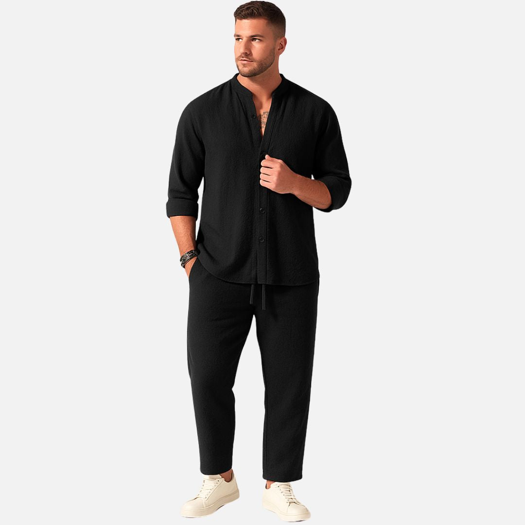 Herren Leinen Outfit Set - Loungewear Outfit