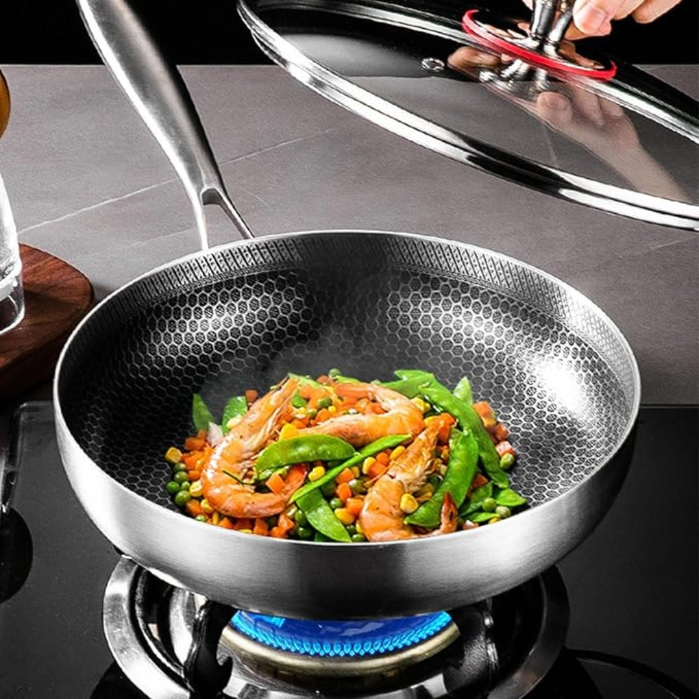 Stainless steel titanium pan