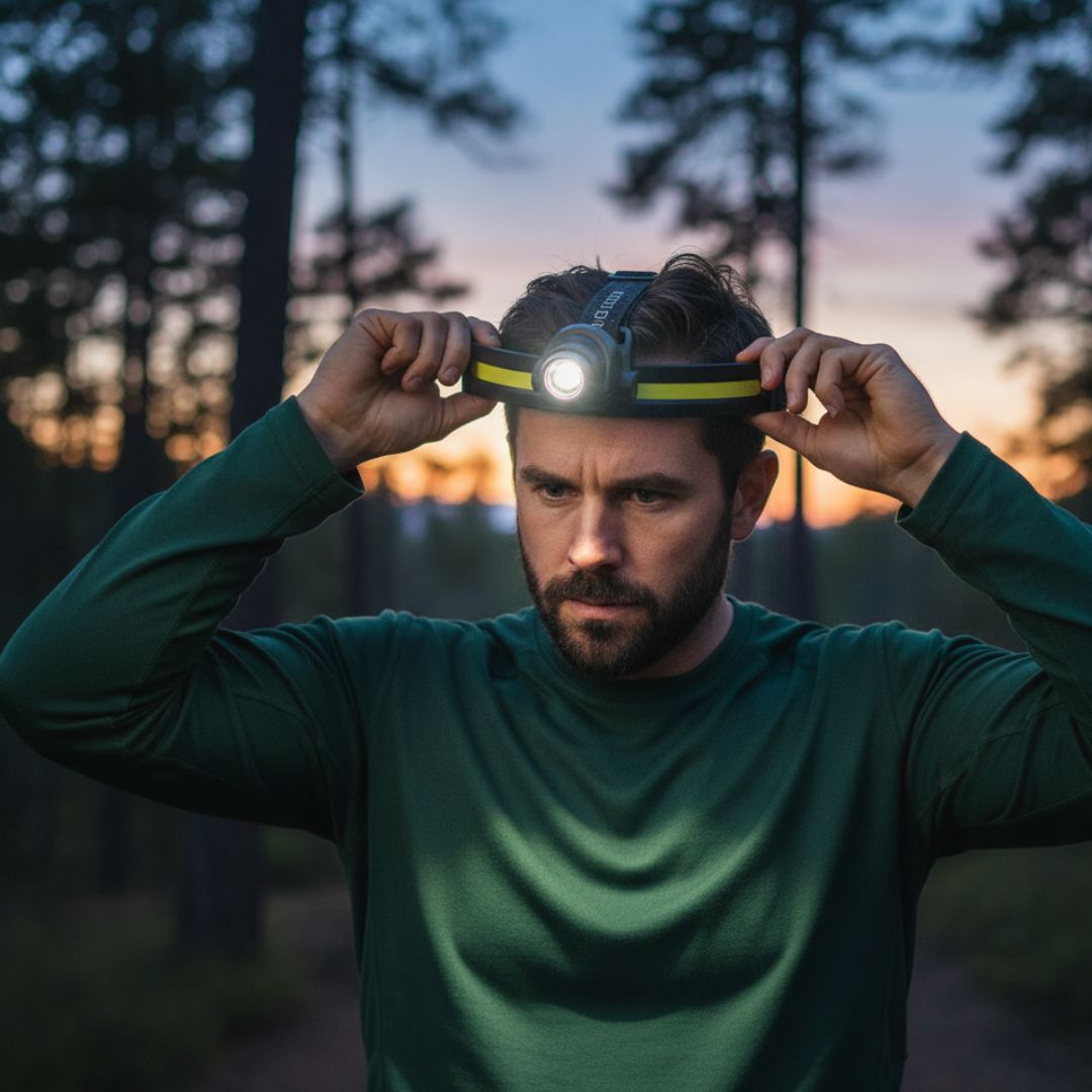 Profi Stirnlampe 1000 Lumen einschließlich roter Lichtmodi