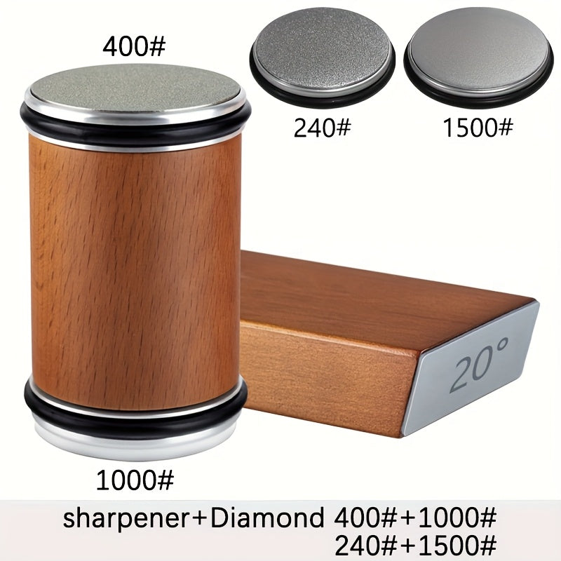 Schleifstein-Set EdgeCraft DuoSharp | Diamantstein mit Magnethalter | 15° & 20° Schleifwinkel | Holz & Metall