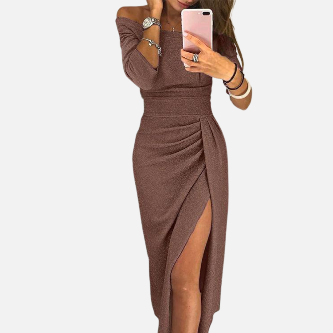Elegantes Off-Shoulder Maxikleid