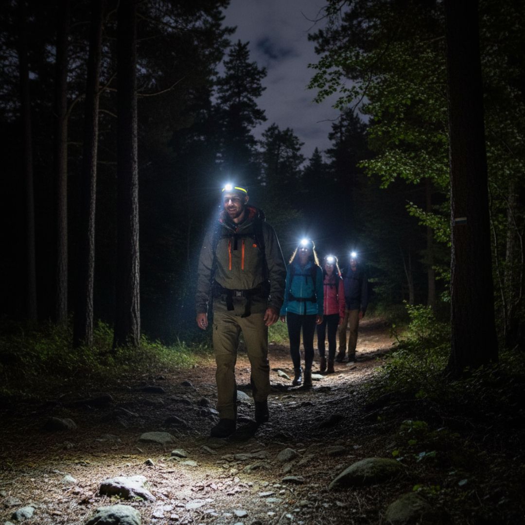 Profi Stirnlampe 1000 Lumen einschließlich roter Lichtmodi