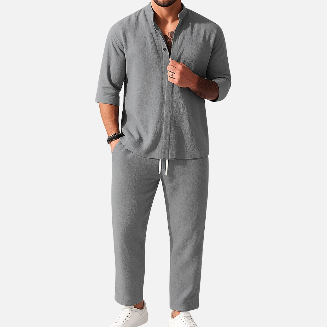 Herren Leinen Outfit Set - Loungewear Outfit