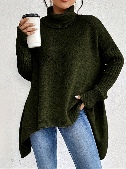 Damen Rollkragenpullover | Oversized Passform mit modernem hohen Kragen