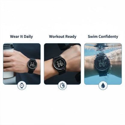 Ultradünne Uhr - Wasserfest - Digitalanzeige