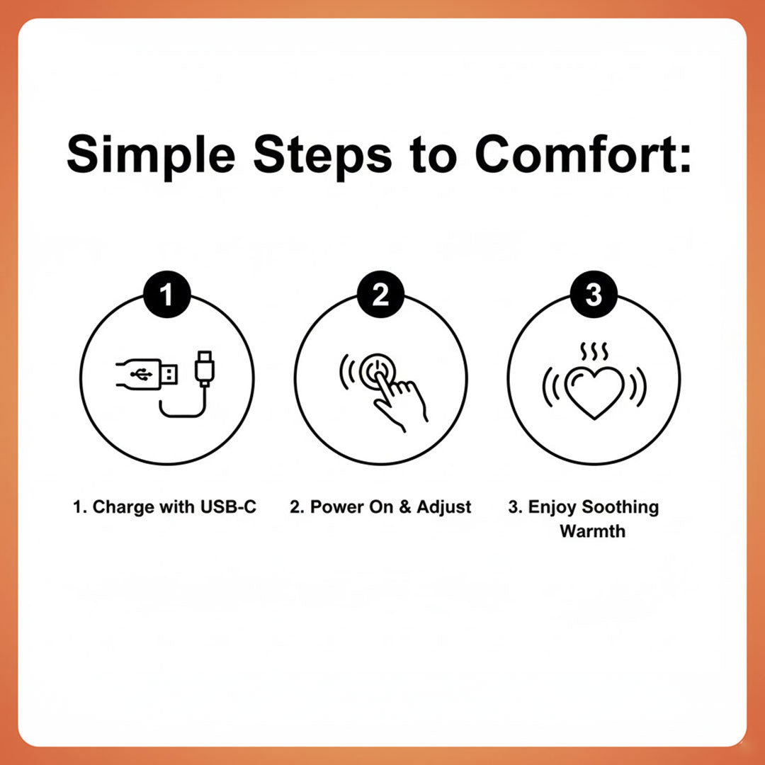 Wärmeauflage - Wiederaufladbar - Einstellbare Temperatur