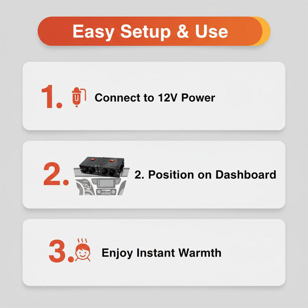 500W Autoheizgerät - Kompaktes Design - Schnelles Heizen