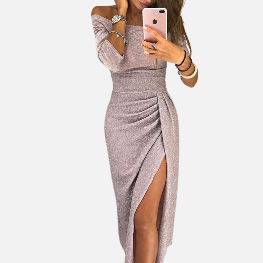 Elegantes Off-Shoulder Maxikleid