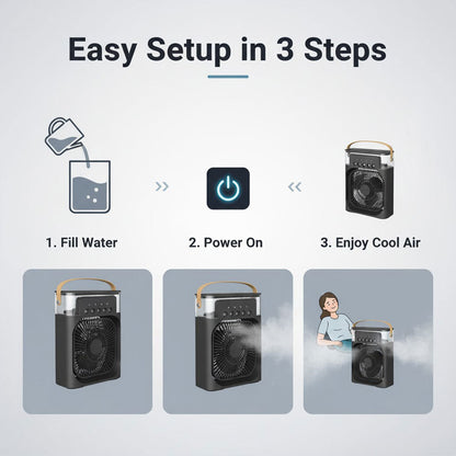 3-in-1 Luftkühler - Luftbefeuchter - Verstellbarer Ventilator