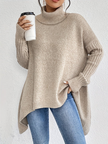 Damen Rollkragenpullover | Oversized Passform mit modernem hohen Kragen
