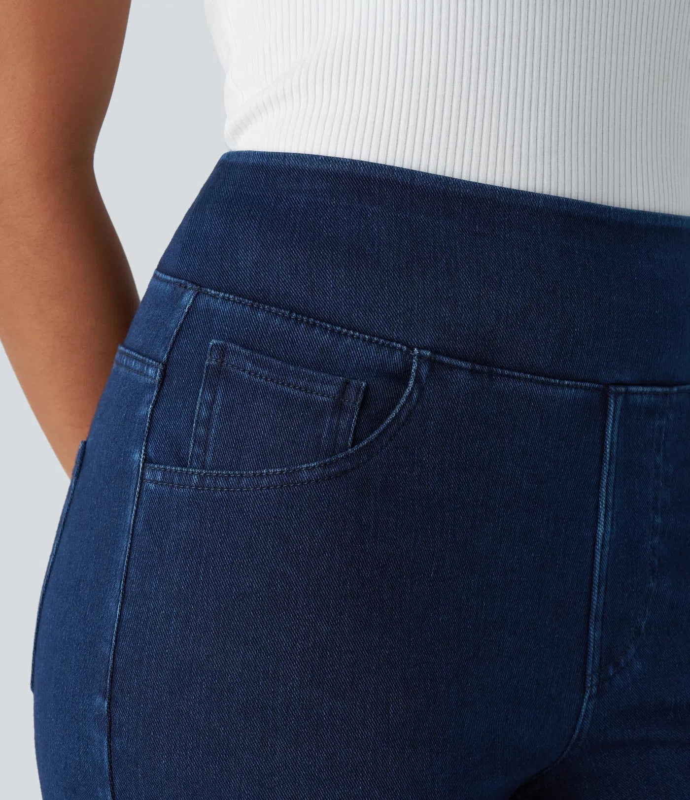 ElsaShape Denim Hoge Taille Jeans met Zakken – Comfortabele Look