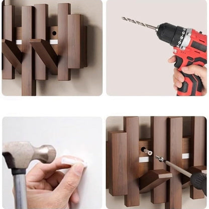 WoodFlex - Stilvolle Holzgarderobe mit flexiblen Magnethaken