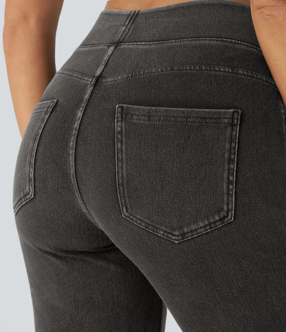 ElsaShape Denim Hoge Taille Jeans met Zakken – Comfortabele Look