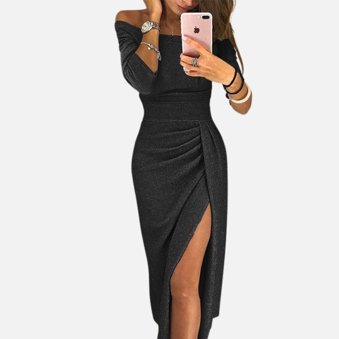 Elegantes Off-Shoulder Maxikleid