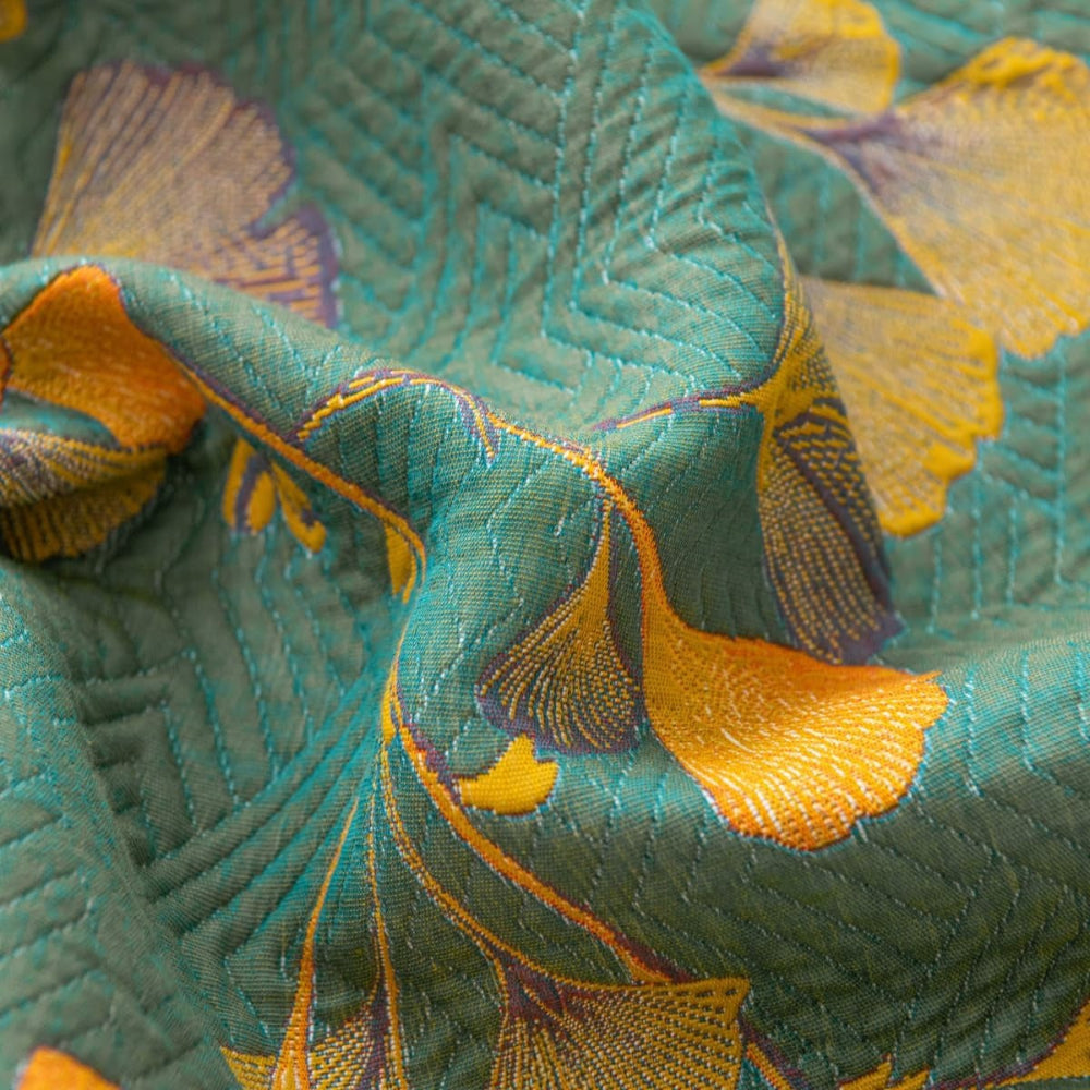 Jacquard Floral Ginkgo-Blätter Wendebettdecke