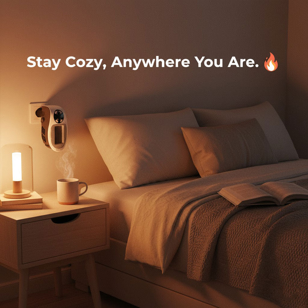 500W Tragbarer Elektrischer Heizlüfter - Kompakter Ventilatorheizer - Leiser Betrieb