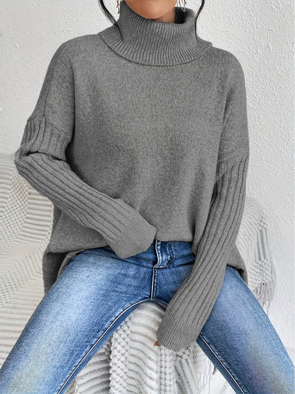 Damen Rollkragenpullover | Oversized Passform mit modernem hohen Kragen