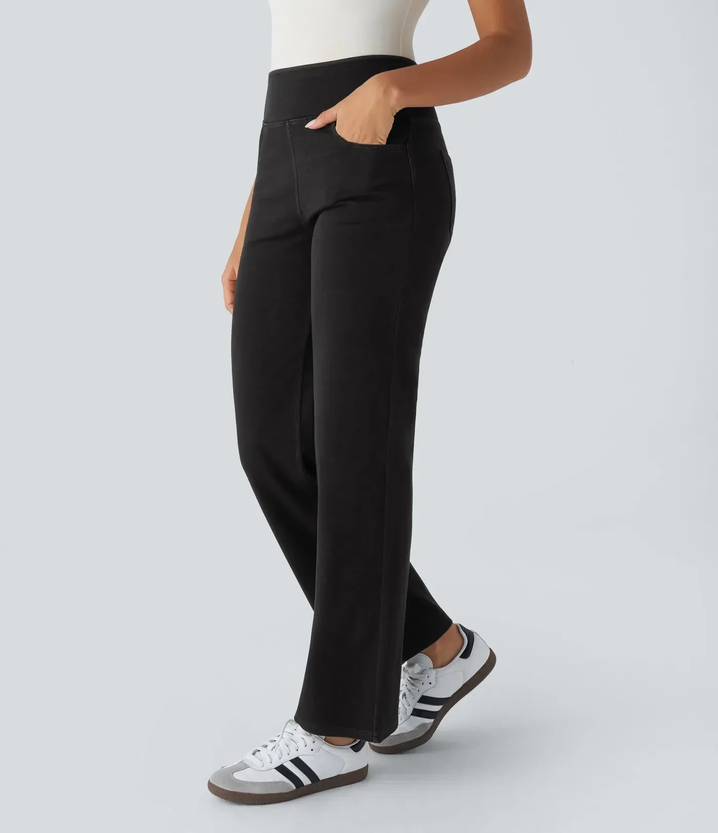 ElsaShape Denim Hoge Taille Jeans met Zakken – Comfortabele Look