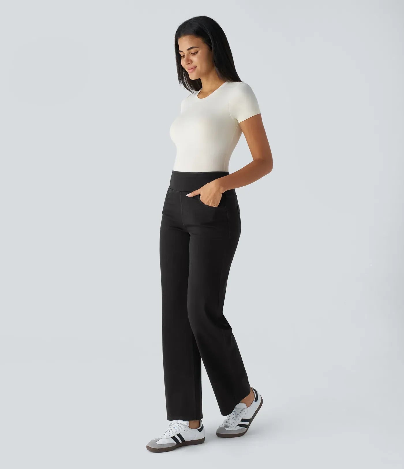 ElsaShape Denim Hoge Taille Jeans met Zakken – Comfortabele Look