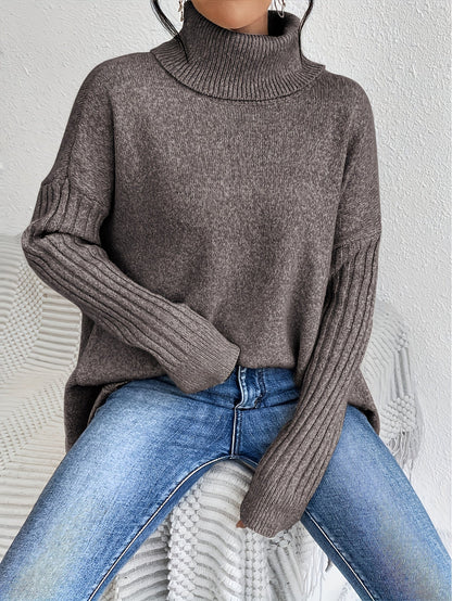 Damen Rollkragenpullover | Oversized Passform mit modernem hohen Kragen