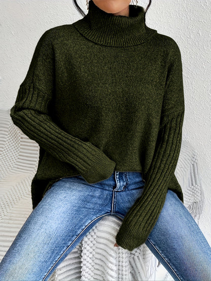 Damen Rollkragenpullover | Oversized Passform mit modernem hohen Kragen