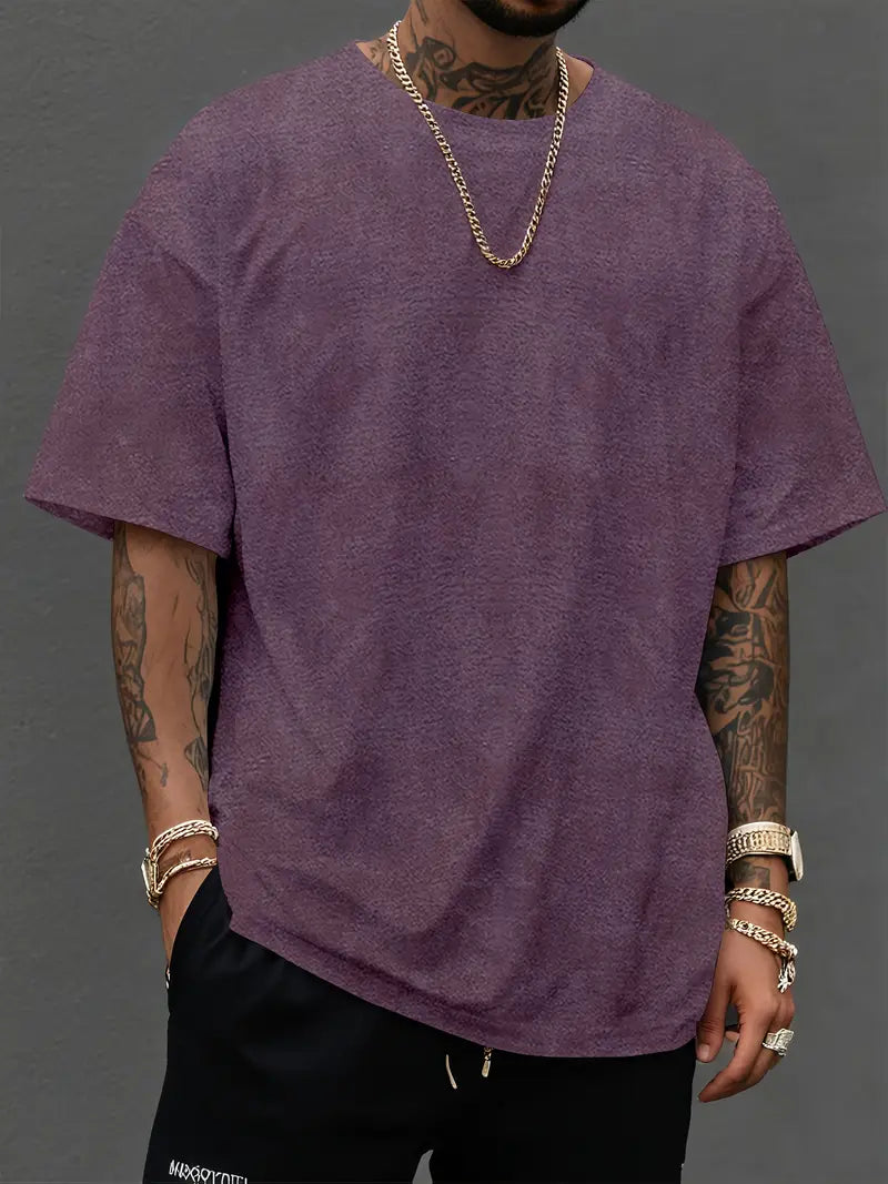 Oversized T-Shirt | Rund Nächster | Lockere Passform | Tie-Dye Shirt | Herren T-Shirt