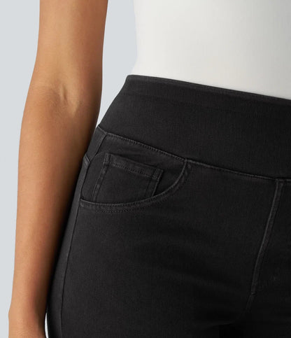 ElsaShape Denim Hoge Taille Jeans met Zakken – Comfortabele Look