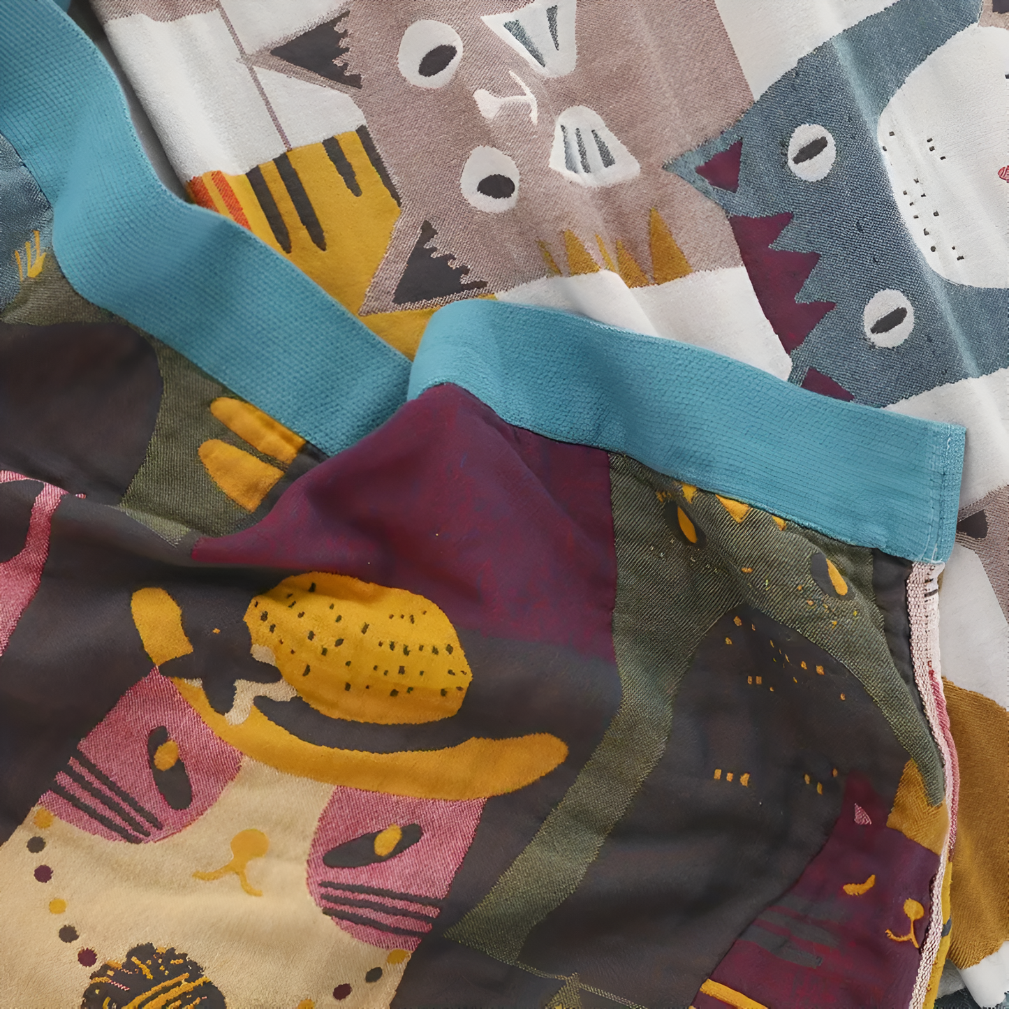 Verspielte Katzen-Motiv Wendedecke