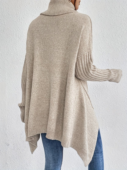 Damen Rollkragenpullover | Oversized Passform mit modernem hohen Kragen
