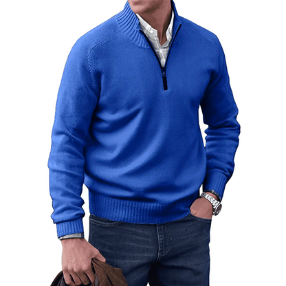 Herren Viertelzip-Pullover - Winter - Pullover - Strickpullover - Herren Halbzip-Pullover