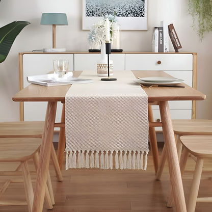 Boho woven table runner