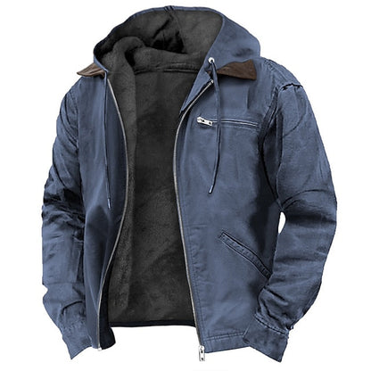 Winterjacke - Herren Freizeitjacke mit Kapuze und Fleece-Futter