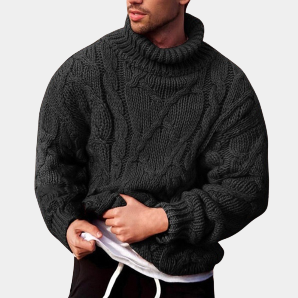 Herren Rollkragenpullover | Warmer Strick mit klassischem Alltagsstil