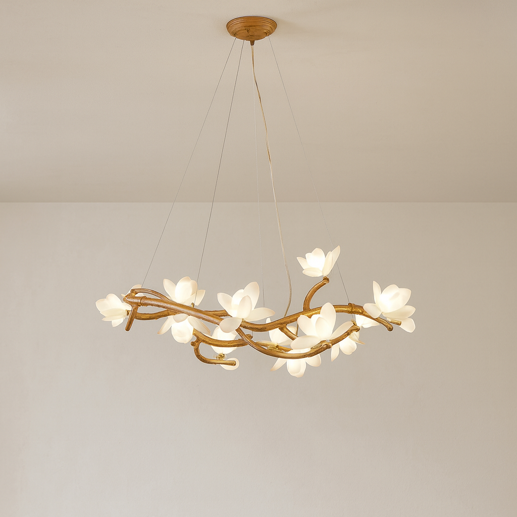 Tree branch chandelier