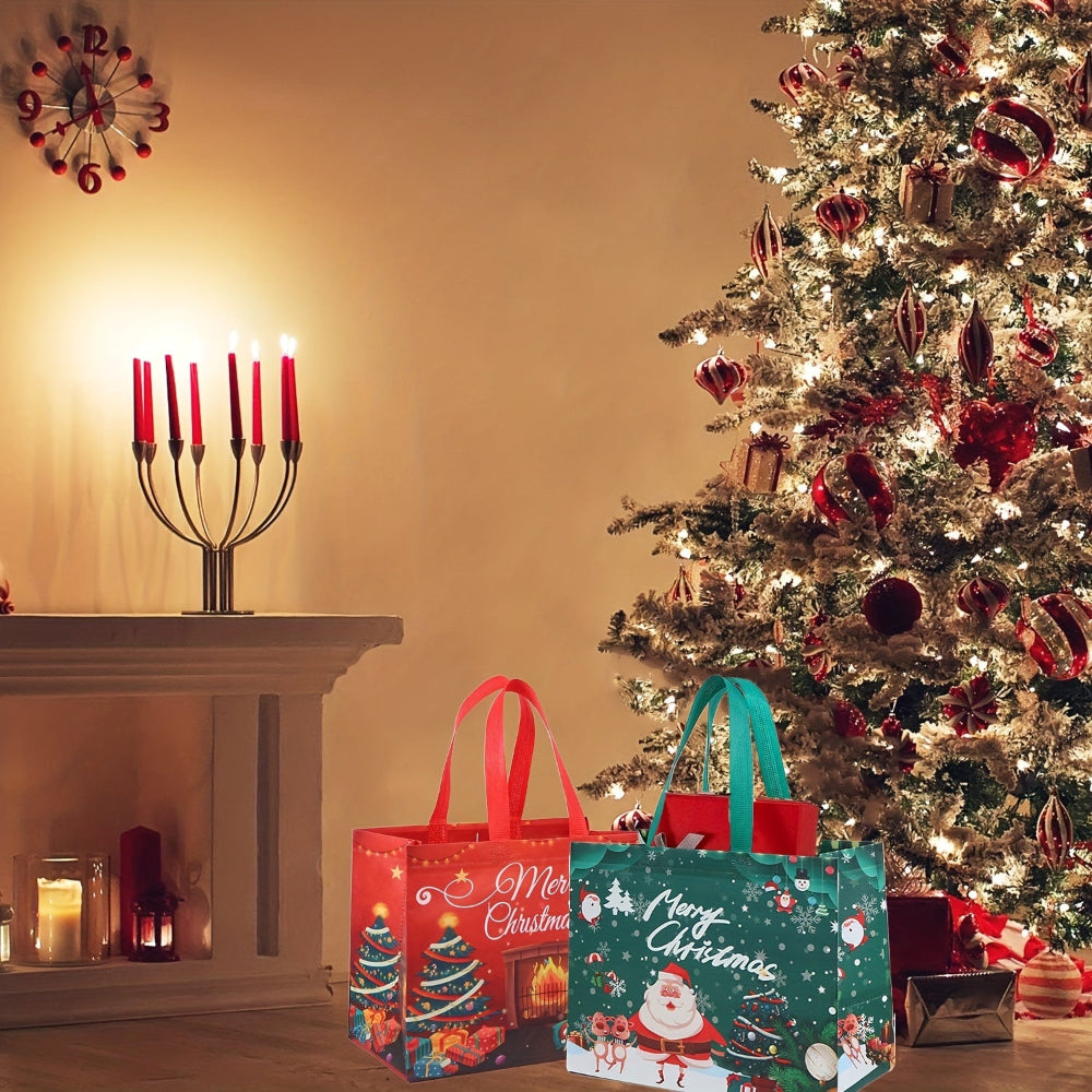Wiederverwendbare Weihnachtsbeutel, große Tragetaschen für Geschenke