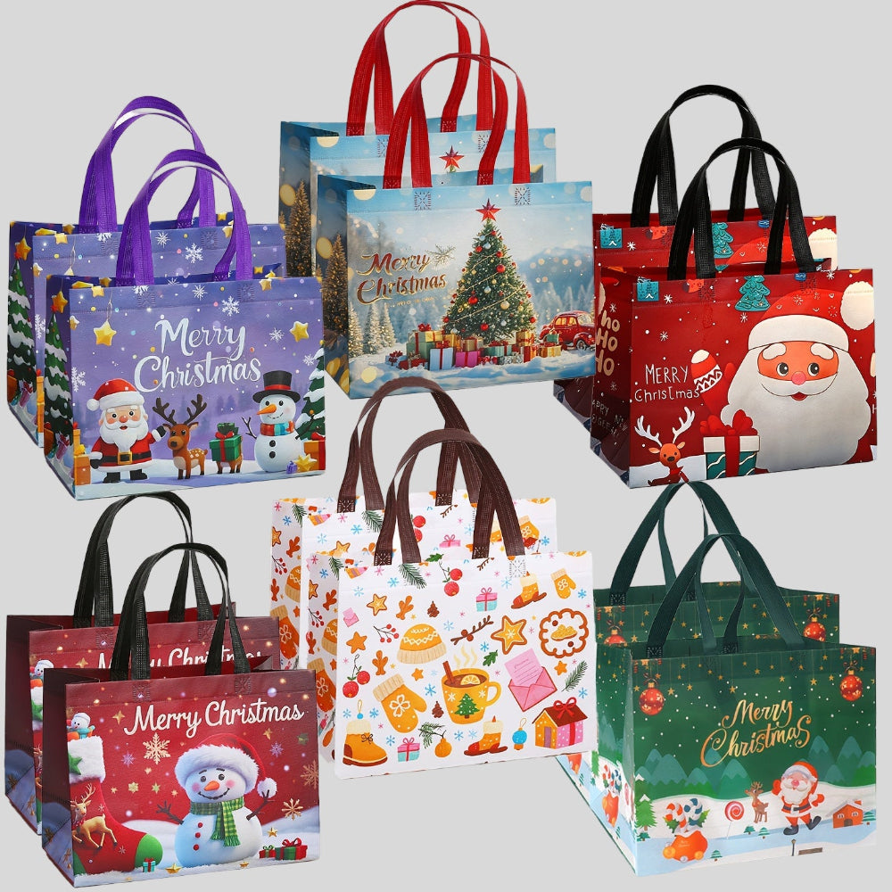 Wiederverwendbare Weihnachtsbeutel, große Tragetaschen für Geschenke